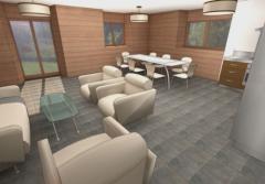 Appt. Chalet Cendré, 5 - Apartment 5, living space (1)