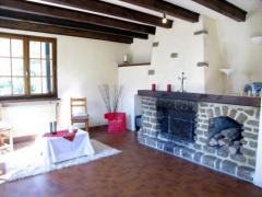 Appt. Les Edelweiss - The fireplace in the living room