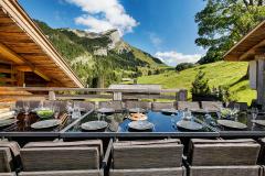 Luxury Commercial Ski Lodge - Rear suspended terrace and view
