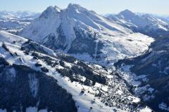Luxury Commercial Ski Lodge - La Clusaz from the air