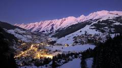Luxury Commercial Ski Lodge - Sunset over La Clusaz