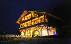 Luxury Commercial Ski Lodge - At night