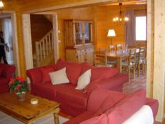 Chalet Chamois - The open plan living space