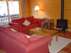 Chalet Chamois - The sitting area with log burner