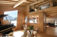 Chalet Neptune - The living room and mezzanine