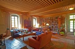 Château du Bérouze - The living room and library