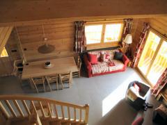 Demi Chalet La Cascade - The living room from the gallery