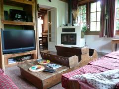 Ferme de Fifine - Living room with built-in fire