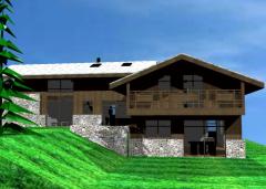 Chalet Les Fleurs des Seytroux 2 - 3D model of the finished project.