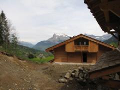 Grand Chalet la Foret - The back of the chalet and the views beyond