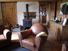 Chalet Alpage Le Fouyet - Living room with log burner