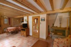 Chalet Frasse - The fireplace in the living room