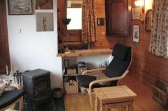 Chalet Frasserands - The living space with study area