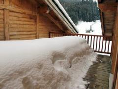 Chalet Frollie - Part-covered terrace in winter
