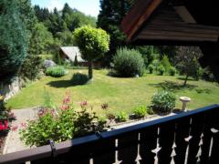 Chalet Haven - View of the garden from the balcony