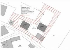 Land Bas Thex - The plot of land showing plans for two chalets