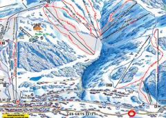 Terrain Les Granges - Marked on the local piste map