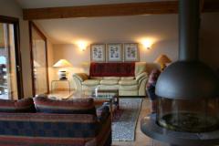 Chalet Matrix - The living room and feature log burner