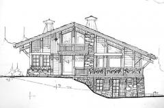 Terrain Médon 1 - Proposed chalet - east face