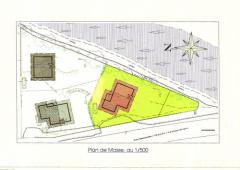 Chalet Mezzo - The land plan (highlighted in yellow)