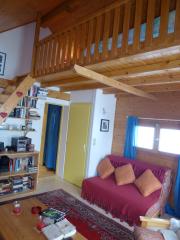 Chalet Les Quatre Vents - Living area and mezzanine