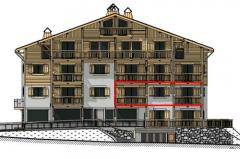 Appt. Solarets 445-458K - South west face - showing Appt 13