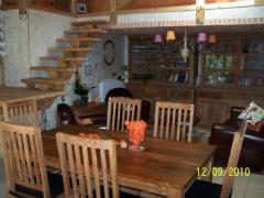 Chalet Le Toit des Mésanges - The ground floor living/dining room