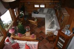Chalet Van Houcke - The living room from the mezzanine